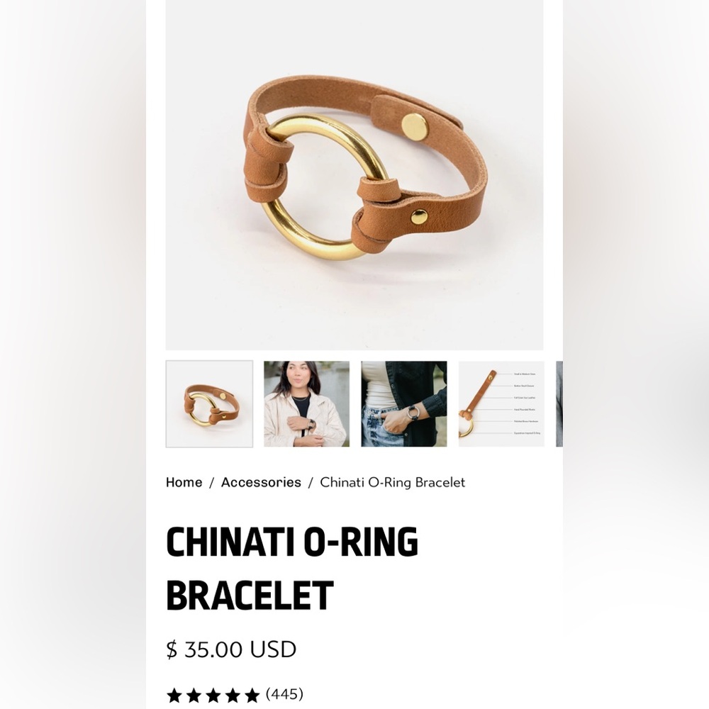 Range Leather O-Ring Bracelet & Braided Earrings